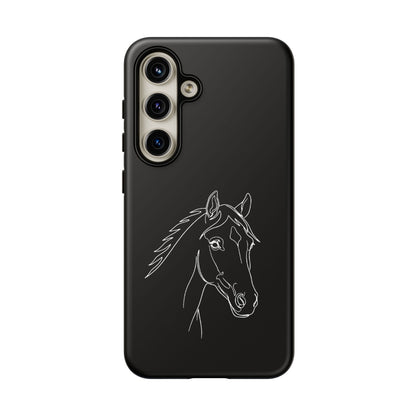 Horse Portrait Sketch - Tough Phone Case