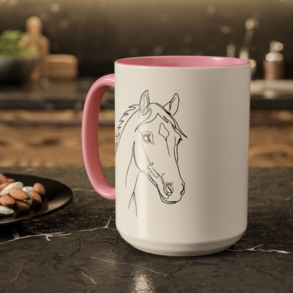Horse Portrait Sketch - Colorful Mug