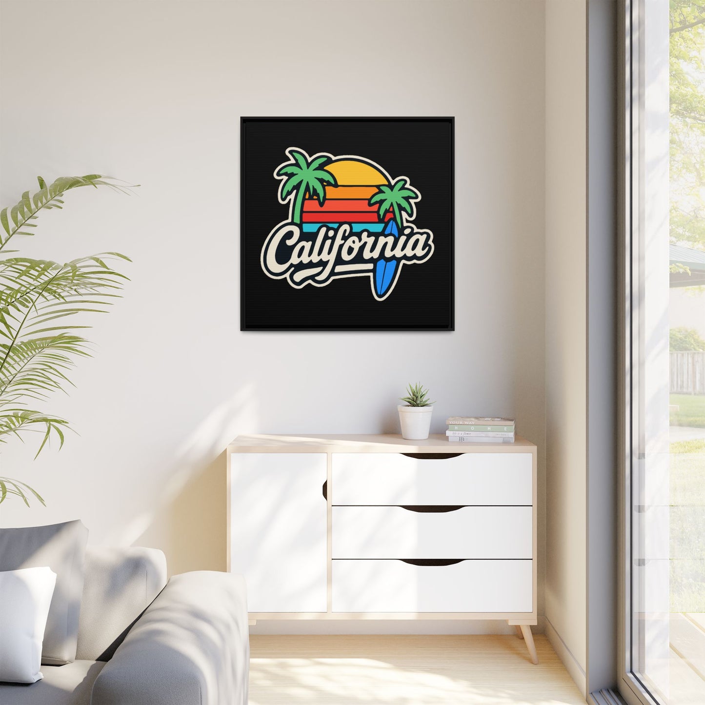 California Surf Vibes - Framed Canvas