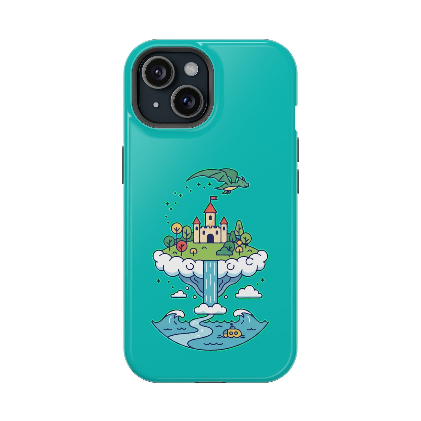 Floating Castle Dragon - Magical Fantasy Island - Magnetic Phone Case