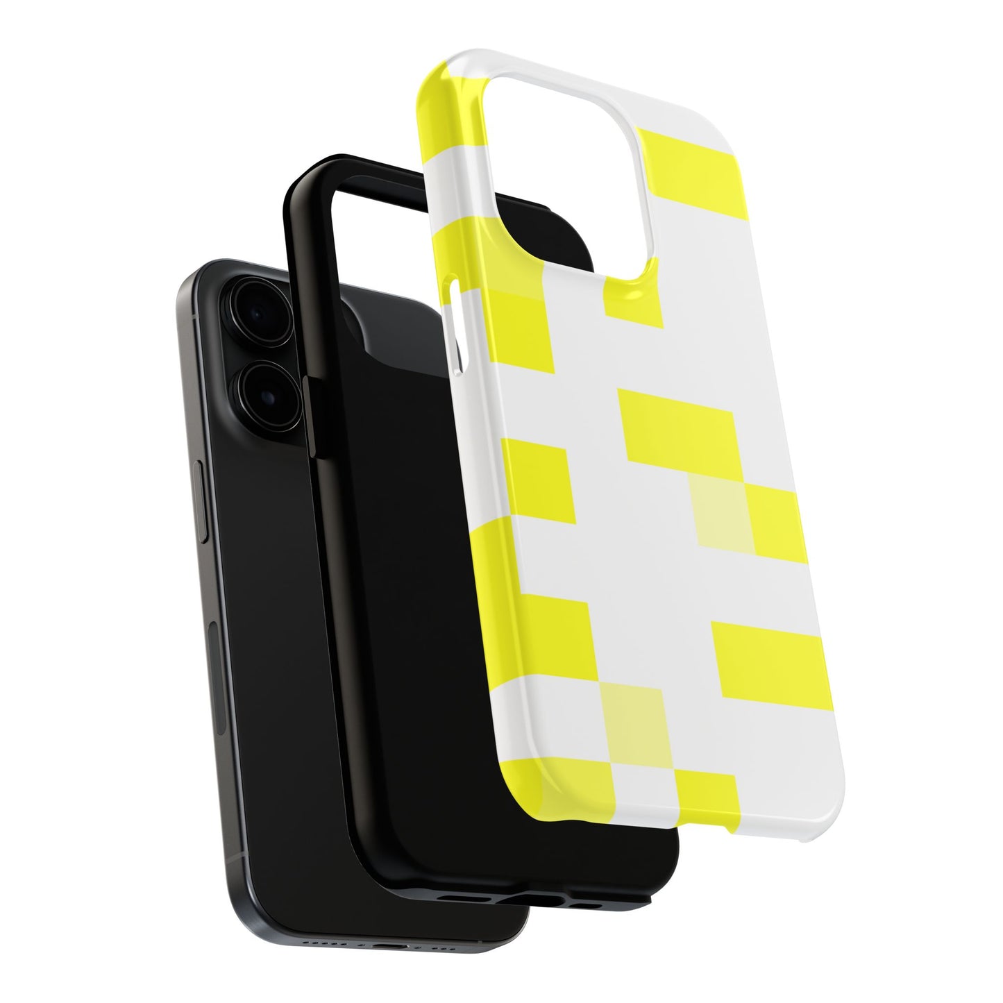 Yellow Pixel Grid -  Phone Case