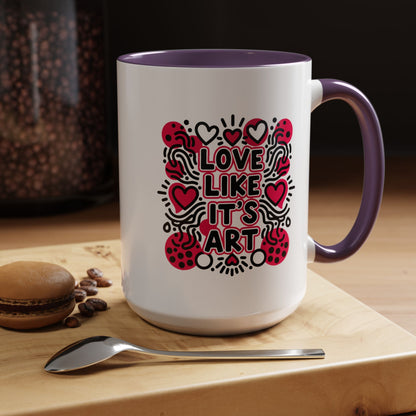 Love Like It’s Art - Color Accent Mug