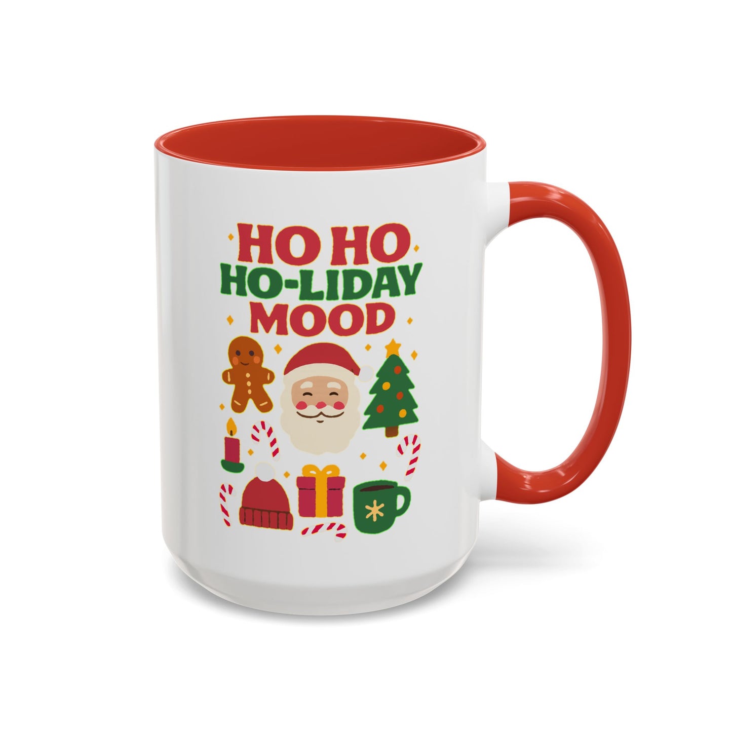 Ho Ho Ho-liday Mood - Color Accent Mug