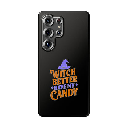 Spooky Witch Flexi Case, Halloween Phone Cover, Witch Themed Phone Case, Cute Candy Case, Trick or Treat Gift, Holiday Accessory