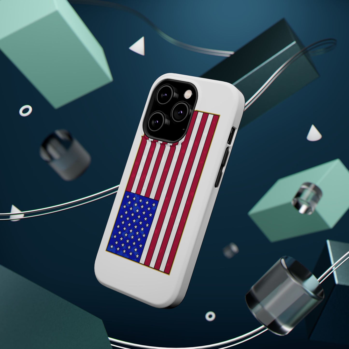 New Glory American Flag (Gold Edge Edition) - Magnetic Phone Case