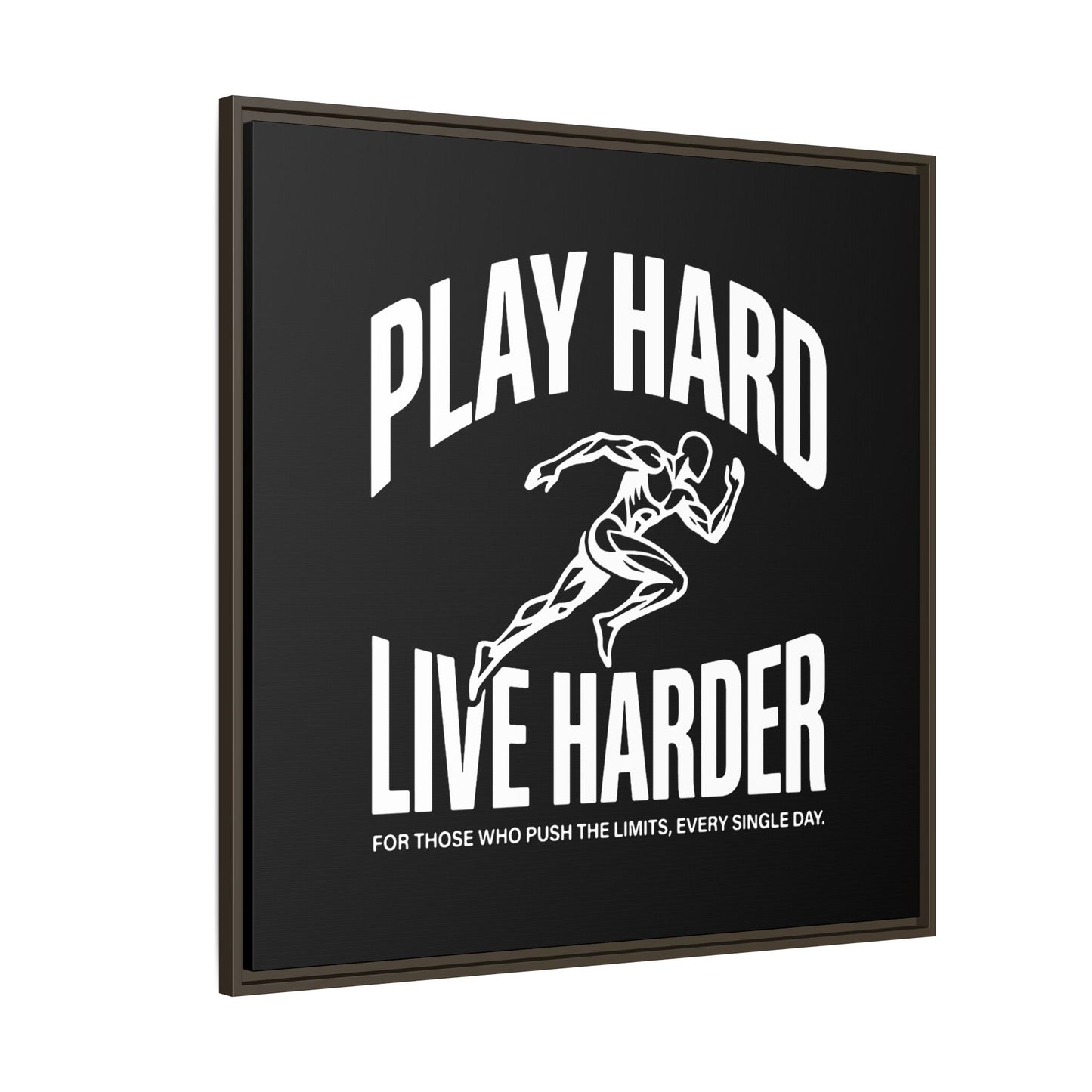 Play Hard / Live Harder - Framed Canvas