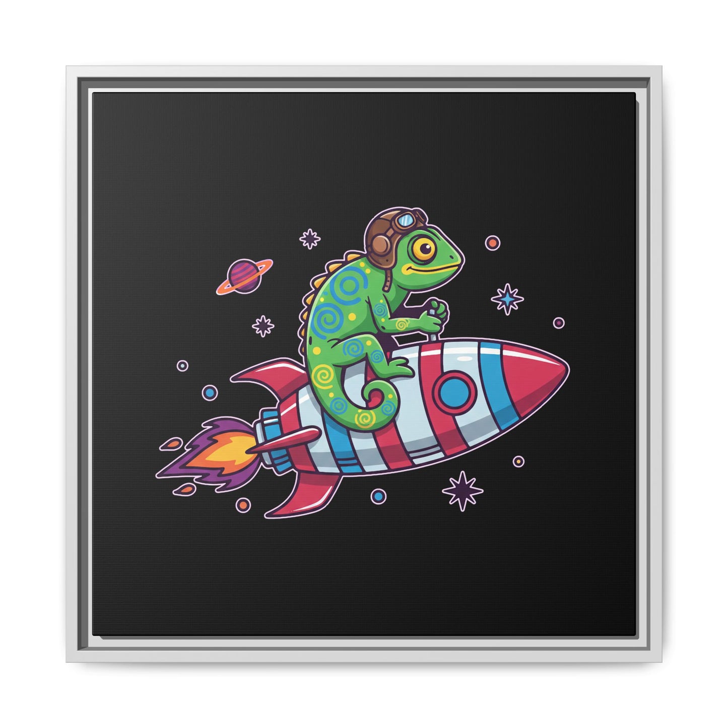 Cosmic Rider - Framed Canvas
