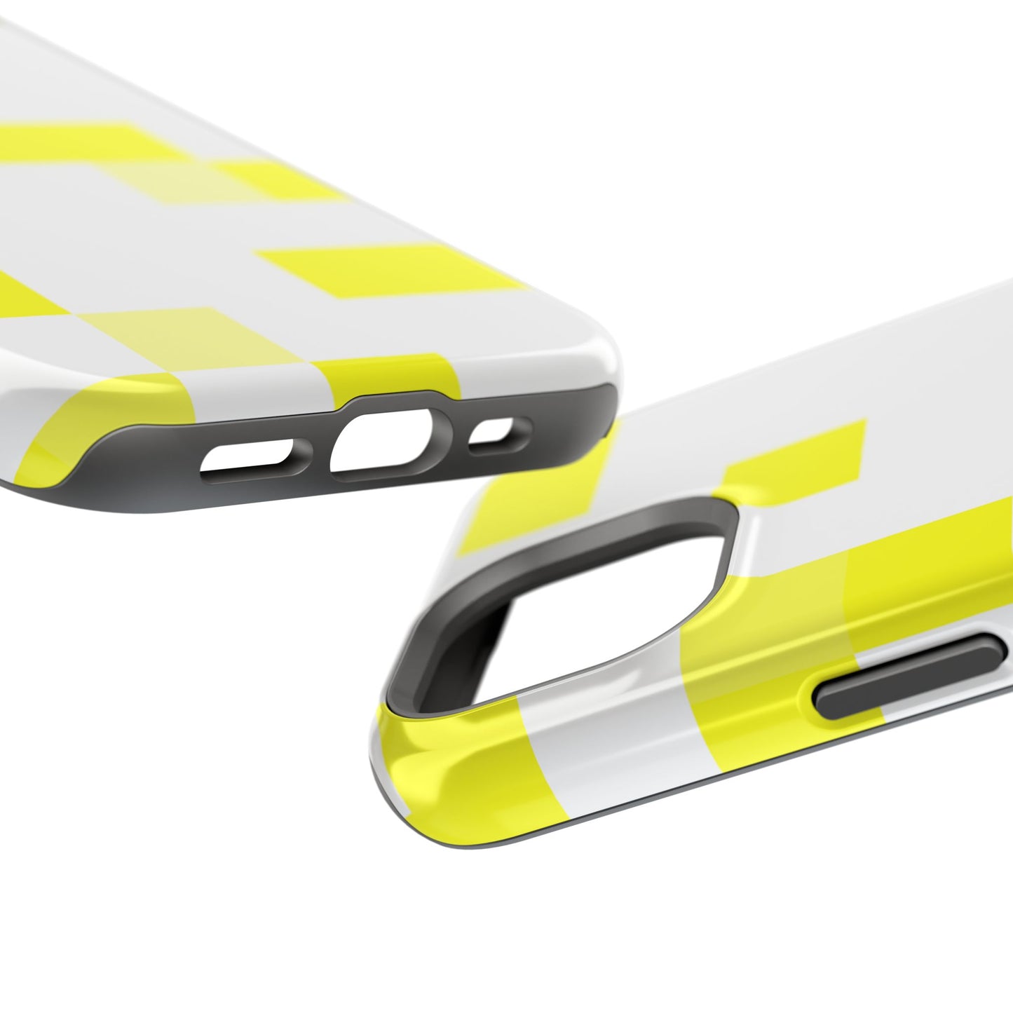 Yellow Pixel Grid -  Magnetic Phone Case