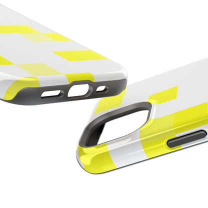 Yellow Pixel Grid -  Magnetic Phone Case