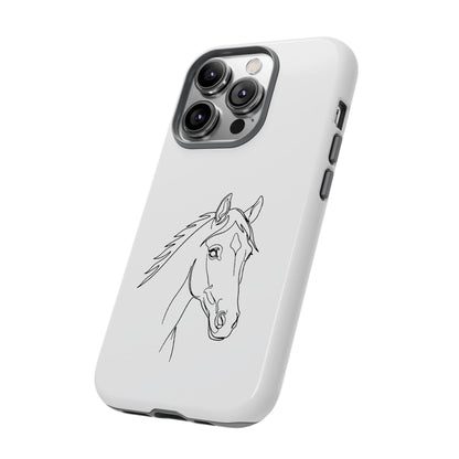 Horse Portrait Sketch - Tough Phone Case