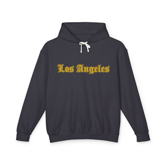 Los Angeles Hoodie, Unisex Lightweight Sweatshirt, Stylish LA Apparel, Perfect for Casual Wear, Travel Souvenir, Gift Idea - Golden Edition