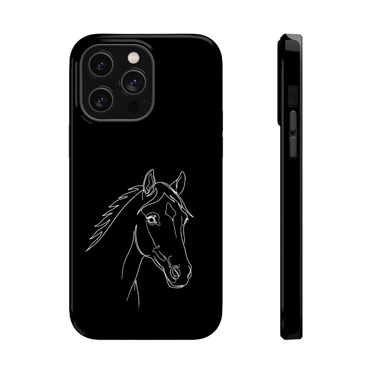 Horse Portrait Sketch - Magnetic Phone Case