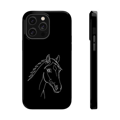 Horse Portrait Sketch - Magnetic Phone Case