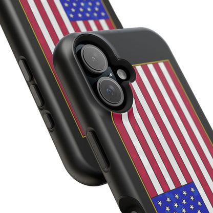 New Glory American Flag (Gold Edge Edition) - Magnetic Phone Case