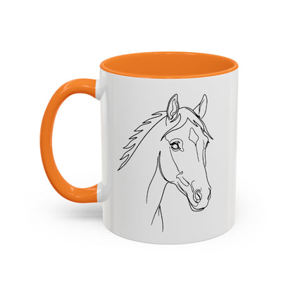 Horse Portrait Sketch - Colorful Mug