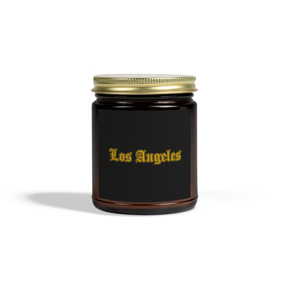 Los Angeles Scented Candles, Coconut Apricot Wax, Relaxing Home Decor, Gift for Birthdays, Housewarming, Any Occasion - Golden Edition
