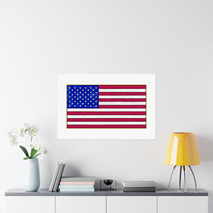 New Glory American Flag (Gold Edge Edition) - Poster