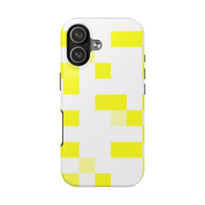 Yellow Pixel Grid -  Phone Case