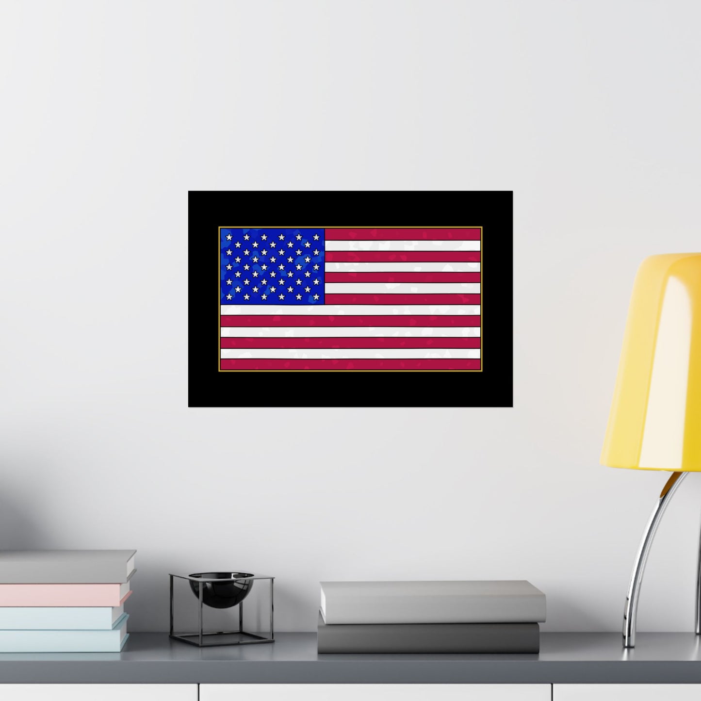 New Glory American Flag (Gold Edge Edition) - Poster