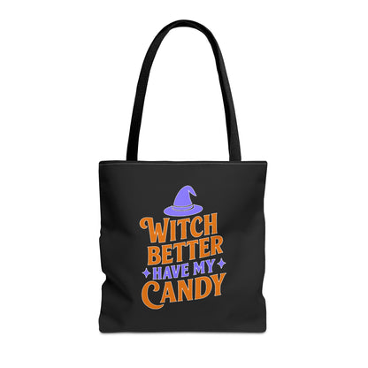 Halloween Tote Bag, Witch Better Have My Candy, Spooky Gift, Trick or Treat Bag, Autumn Shopping, Witch Theme