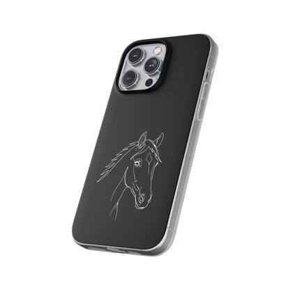Horse Portrait Sketch - Flexi Phone Case