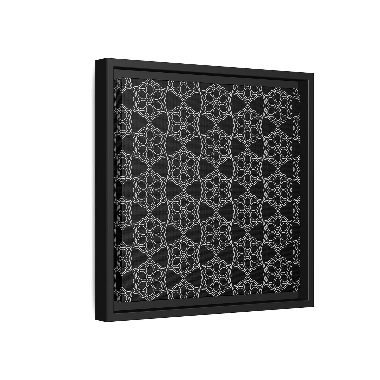 Geometric Sacred Flower - Framed Canvas