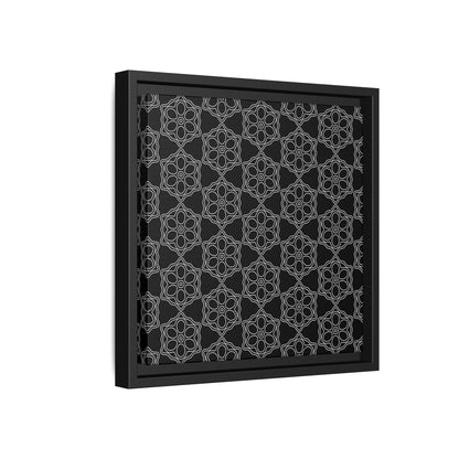 Geometric Sacred Flower - Framed Canvas