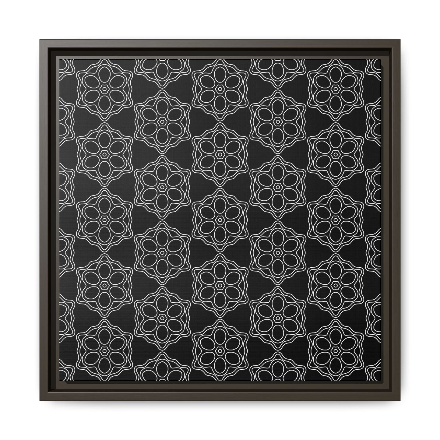 Geometric Sacred Flower - Framed Canvas