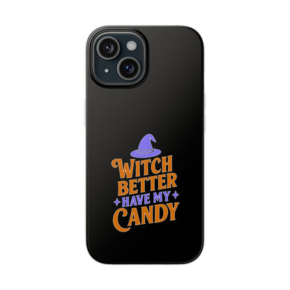 Spooky Witch Flexi Case, Halloween Phone Cover, Witch Themed Phone Case, Cute Candy Case, Trick or Treat Gift, Holiday Accessory