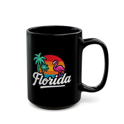 Florida Sunset Palm - Black Mug