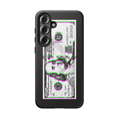 100 Dollars Bill - Green/Magenta Glitch - Phone Case