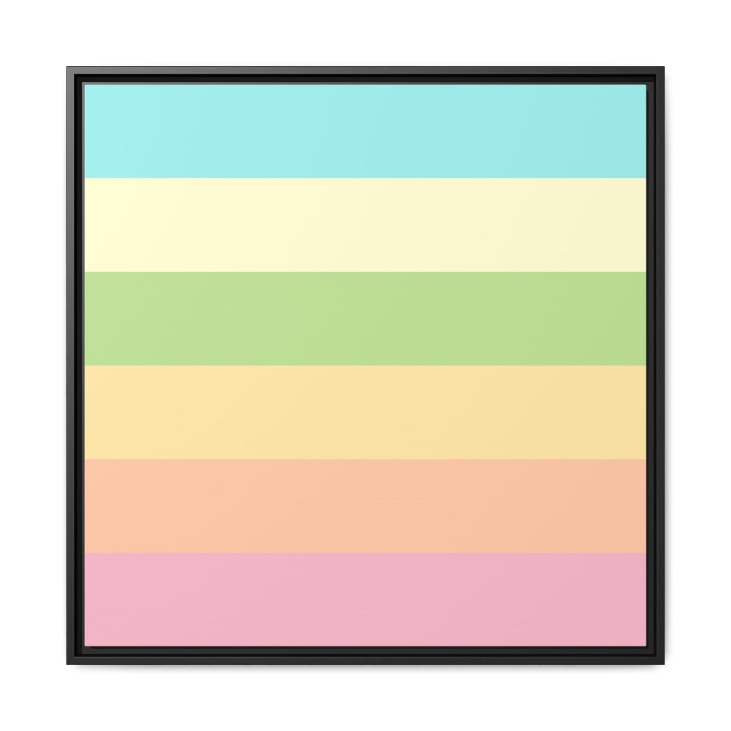 Pastel Stripes - Framed Canvas