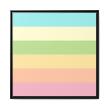 Pastel Stripes - Framed Canvas
