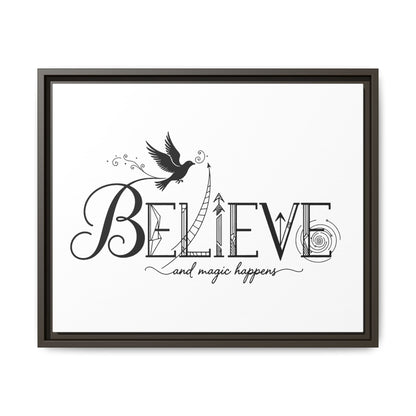 Believe and Magic Happens - Framed Canvas