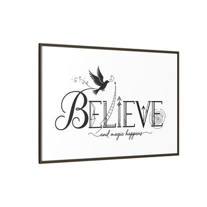 Believe and Magic Happens - Framed Canvas