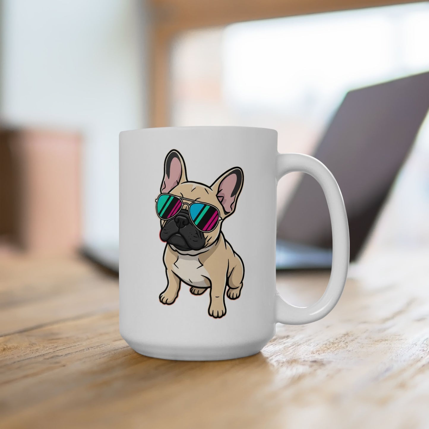French Bulldog with Sunglasses - Mug