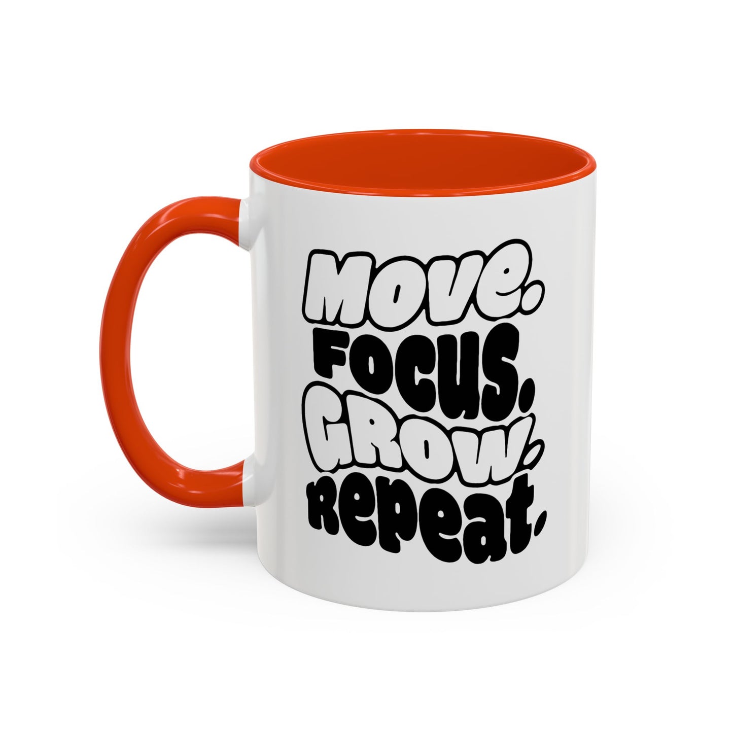 Move. Focus. Grow. Repeat. - Colorful Mug