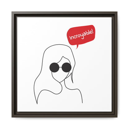 Incroyable Chic Girl - Framed Canvas