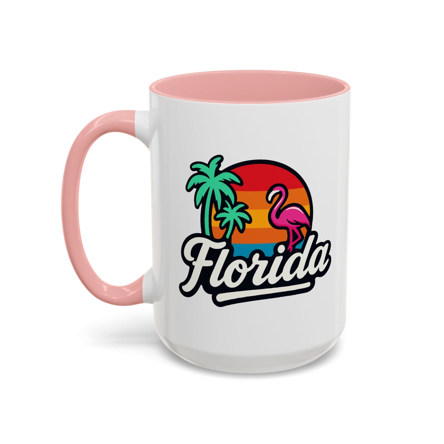 Florida Sunset Palm - Color Accent Mug