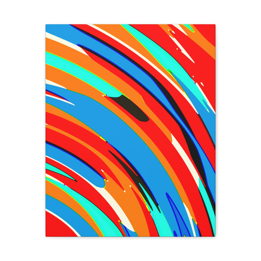 Abstract Rainbow Swirl Arc - Canvas