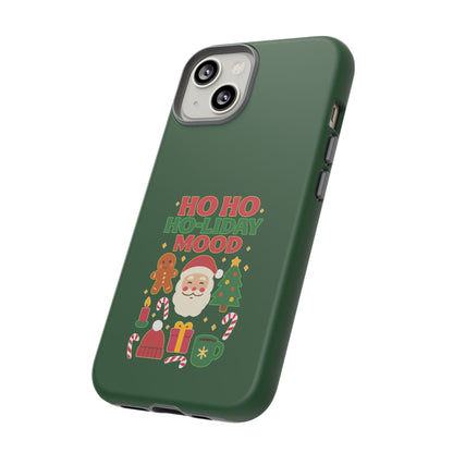 Christmas Phone Case, Ho Ho Ho-liday Mood, Festive Phone Cover, Santa Christmas Accessory, Holiday Gift, Winter Vibes