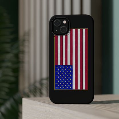 New Glory American Flag (Gold Edge Edition) - Magnetic Phone Case