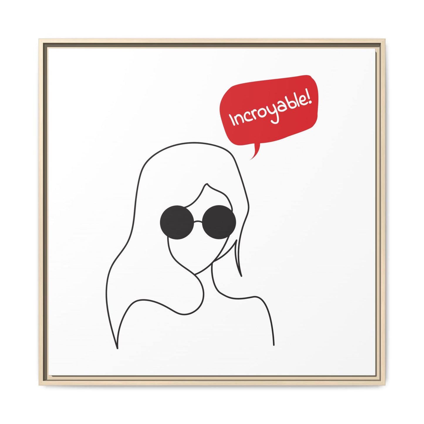 Incroyable Chic Girl - Framed Canvas