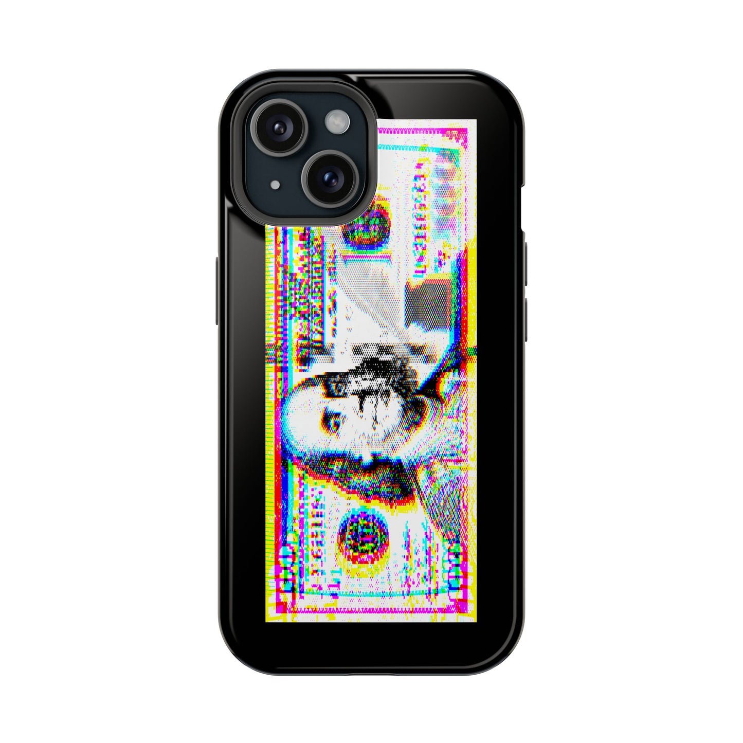 100 Dollars Bill - Neon Color Explosion - Magnetic Phone Case