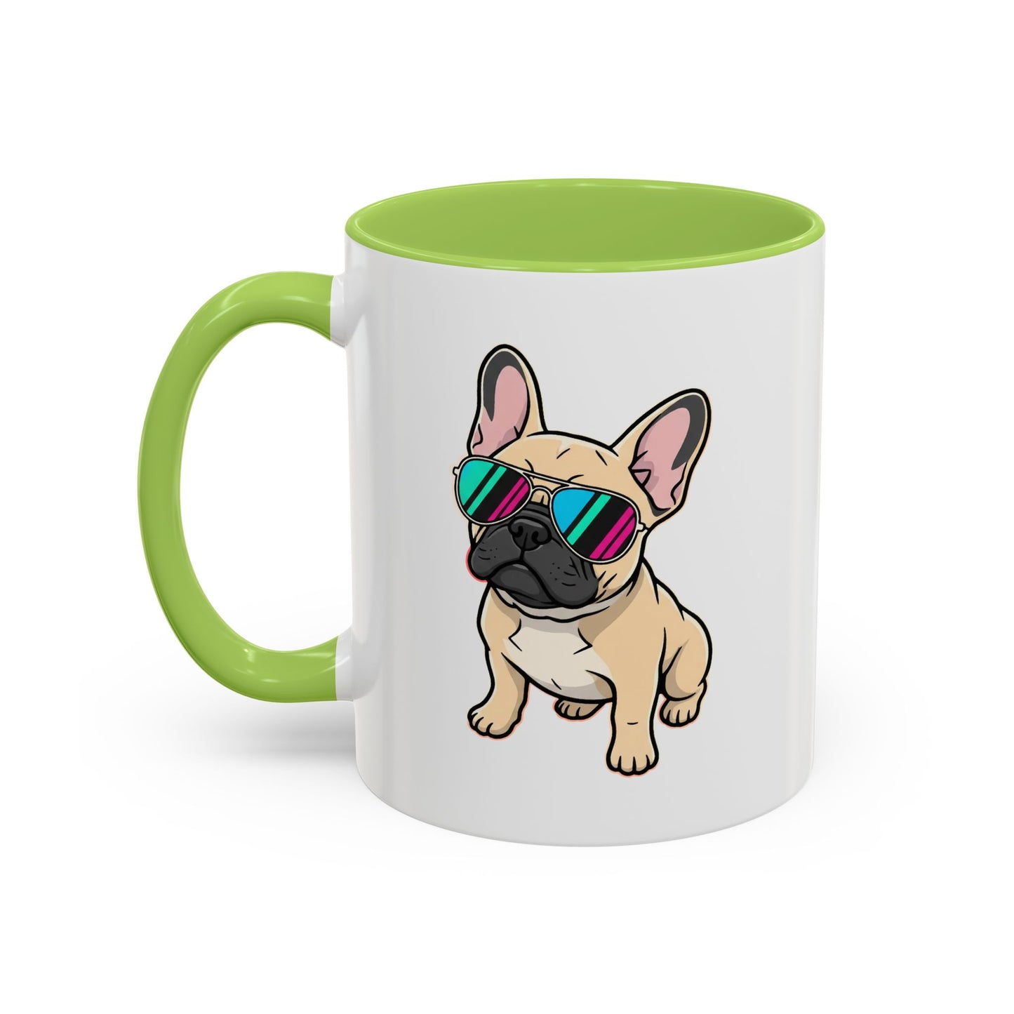 French Bulldog with Sunglasses - Color Accent Mug