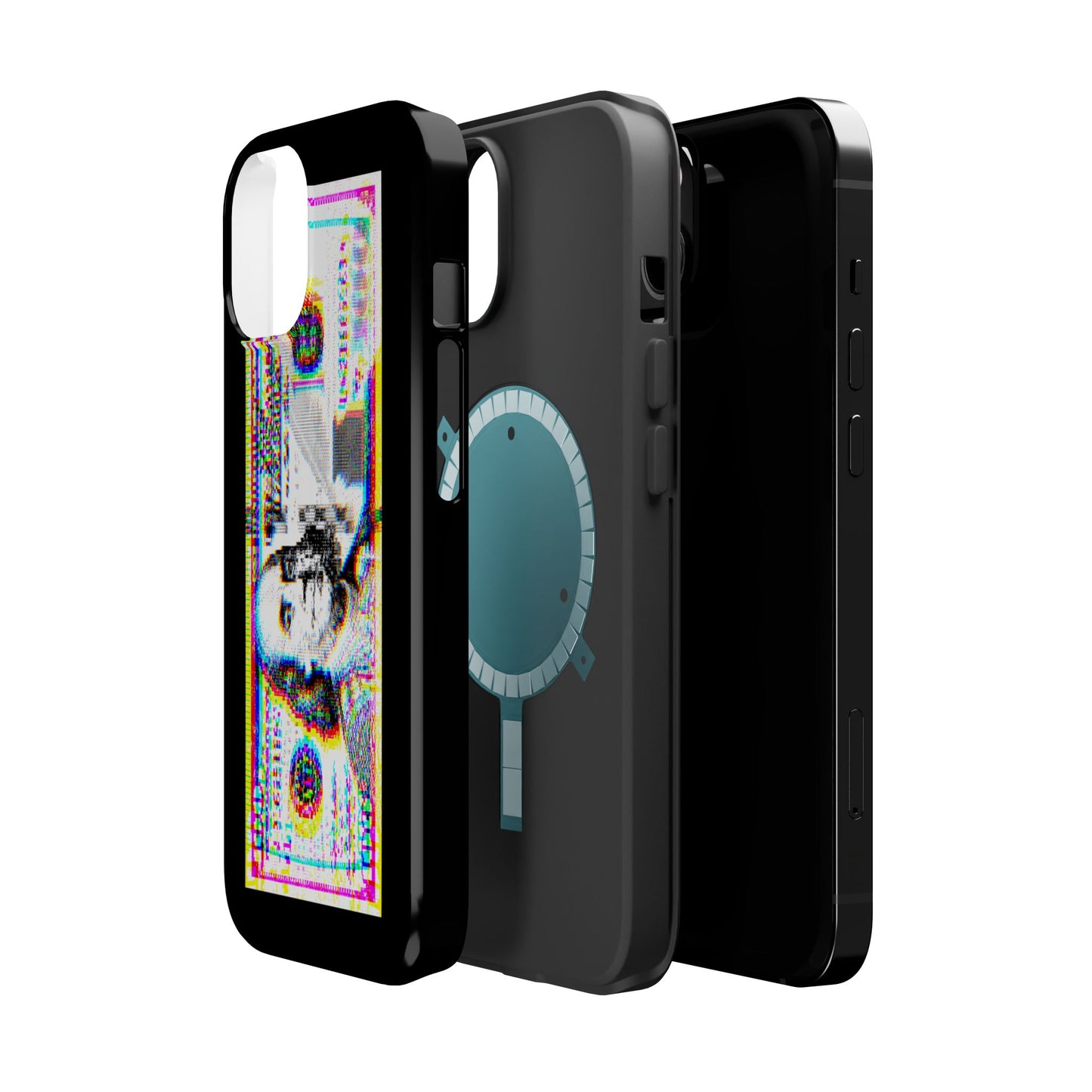 100 Dollars Bill - Neon Color Explosion - Magnetic Phone Case