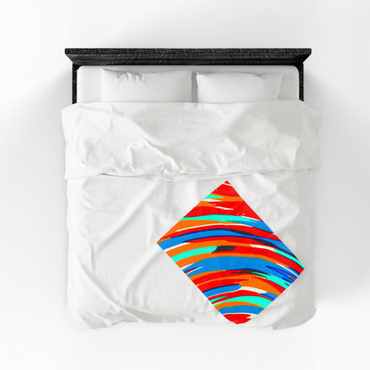 Abstract Rainbow Swirl Arc - Plush Blanket