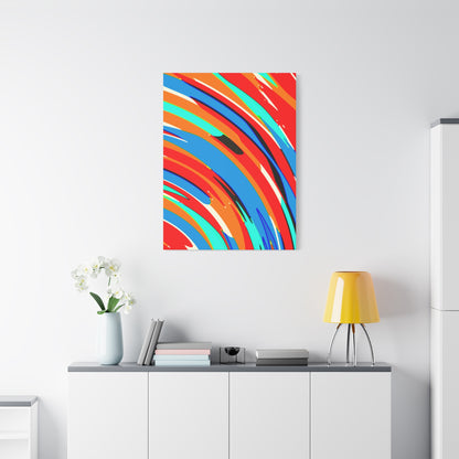 Abstract Rainbow Swirl Arc - Canvas