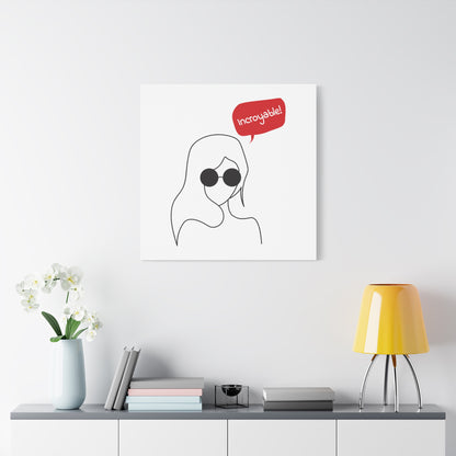 Incroyable Chic Girl - Canvas