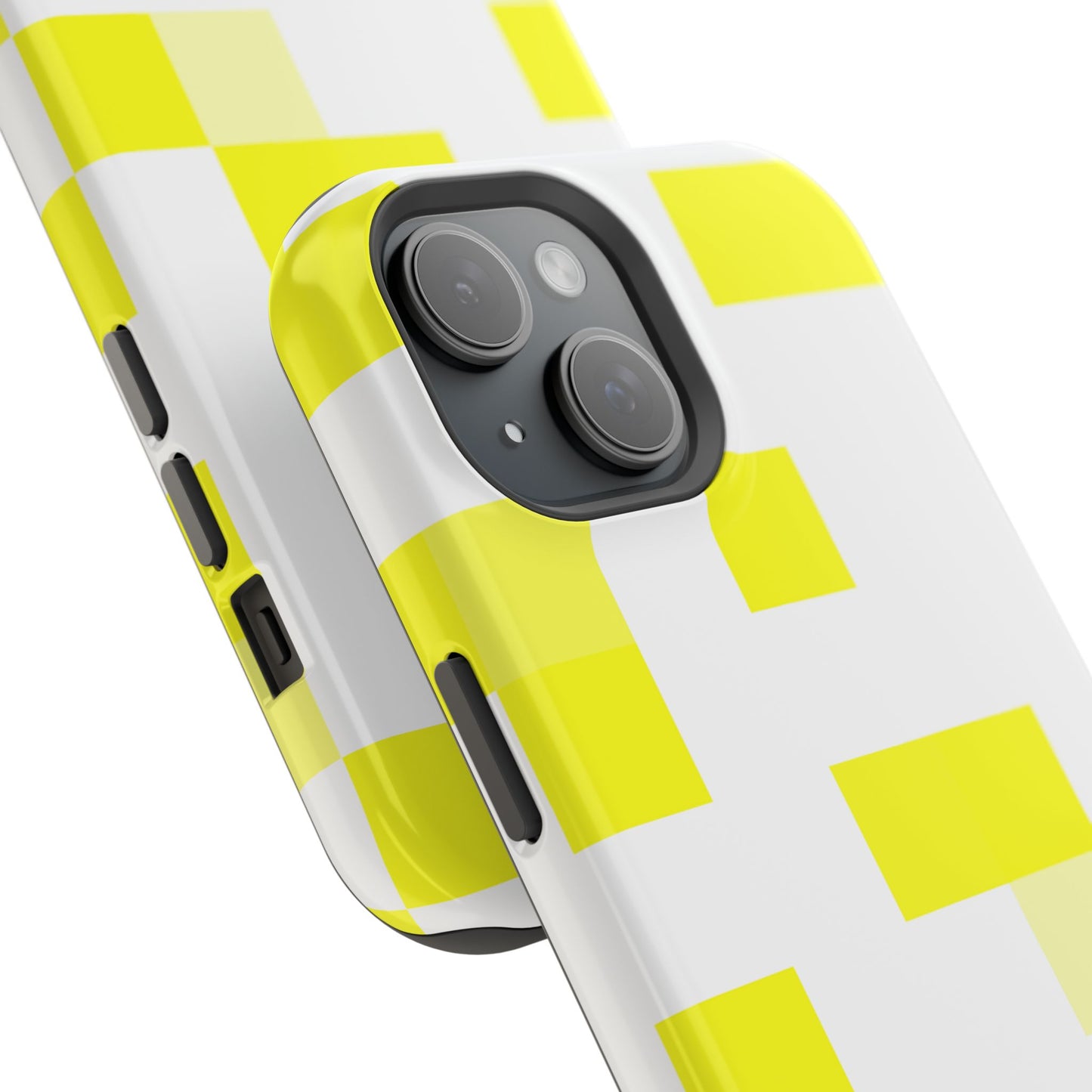 Yellow Pixel Grid -  Magnetic Phone Case